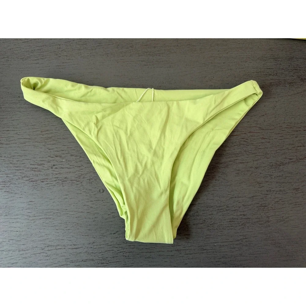 L*Space Lime Green Bikini Bottom XS Low Rise Swimwear Made in USA NWOT